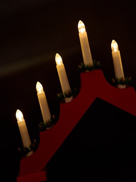 Sinsay - Χριστουγεννιάτικος LED κηροστάτης Advent - κοκκινο