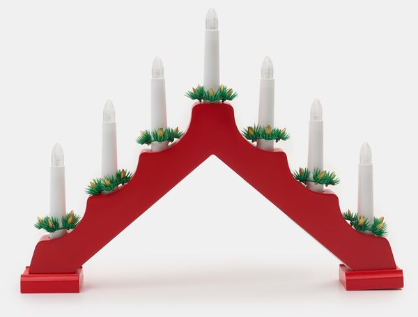 Sinsay - Χριστουγεννιάτικος LED κηροστάτης Advent - κοκκινο