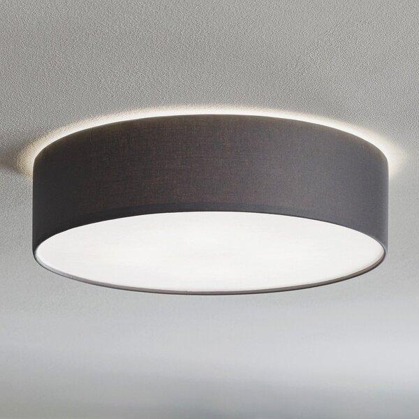 TK Lighting Φωτιστικό οροφής Rondo, γκρι, Ø 50 cm, ρυθμιζόμενος, Γκρι, υπνοδωμάτιο, Ύφασμα / Κλωστοϋφαντουργία, σύγχρονο