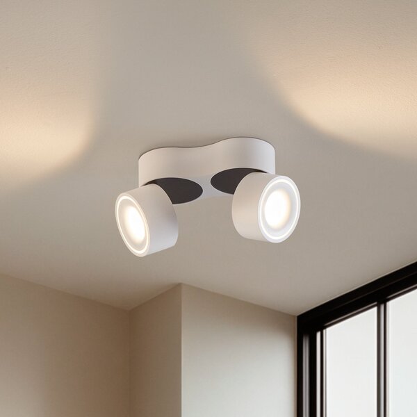 Arcchio LED-Deckenstrahler Rotari, λευκό, 2-φωτιστικά, 2270lm, ρυθμιζόμενος, Λευκό, Διάδρομος, Αλουμίνιο, σύγχρονο