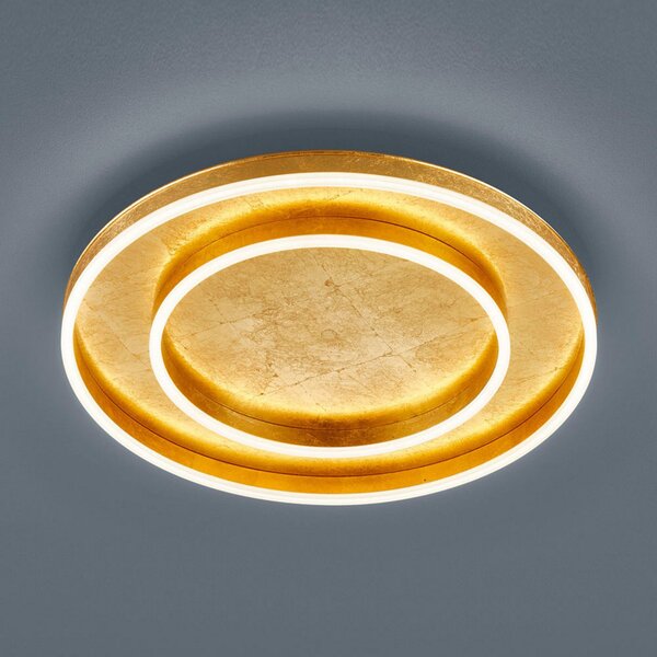 Helestra Sona LED φωτιστικό οροφής dimmable Ø60cm χρυσό, ρυθμιζόμενος, Χρυσό / Ορείχαλκου, Διάδρομος, Μέταλλο, σύγχρονο