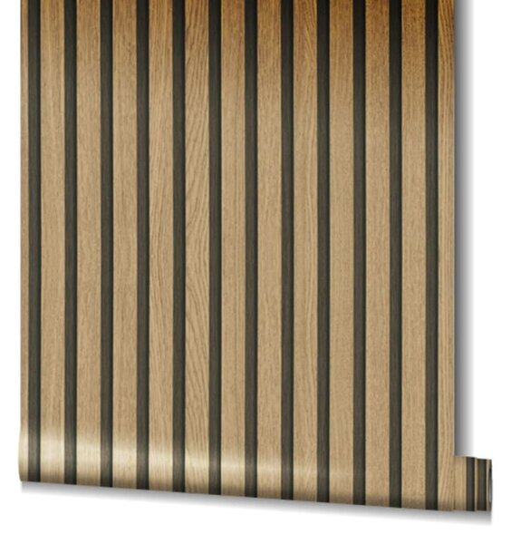 Noordwand Ταπετσαρία Botanica Wooden Slats Καφέ και Δρυς