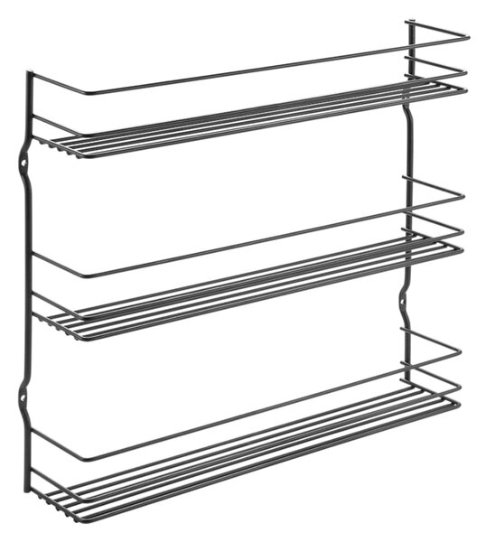 Metaltex Ράφι Μπαχαρικών Pepito Επιτοίχιο 3 Επιπέδων Μαύρο
