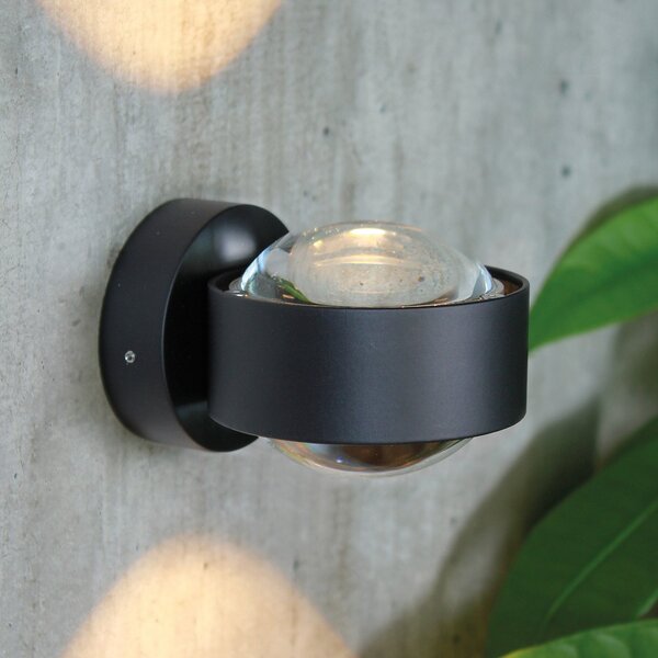 Top Light Puk Mini Wall, G9, διάφανοι φακοί, μαύρο ματ, ρυθμιζόμενος, Μαύρο, Σαλόνι / τραπεζαρία, Μέταλλο, σχεδιασμός