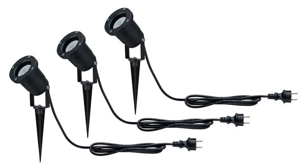 Paulmann Special Line LED-Erdspieß, σετ 3 τεμαχίων, GU10, Μαύρο, Μέταλλο