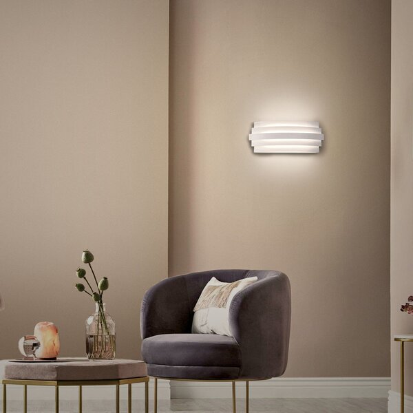 ACB ILUMINACIÓN Φωτιστικό τοίχου Luxur LED, λευκό, Λευκό, Διάδρομος, Αλουμίνιο, σχεδιασμός