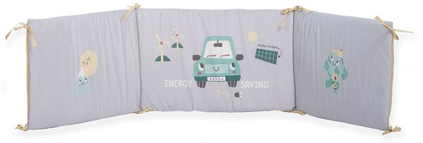 Πάντα Κούνιας Green Car Grey 60+67+60x40 Nef-Nef Homeware