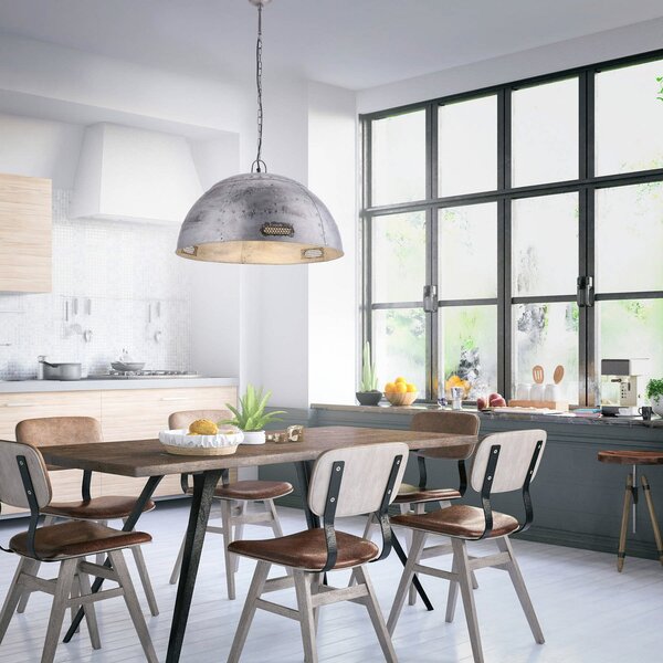 JUST LIGHT. GmbH Αποτελεσματικό βιομηχανικό κρεμαστό φωτιστικό Gabriel Ø 60 cm, ρυθμιζόμενος, Μεταλλικό, Σαλόνι / τραπεζαρία, Μέταλλο, Βιομηχανικός σχεδιασμός