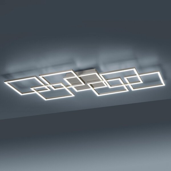 Q-Smart-Home Paul Neuhaus Q-INIGO LED φωτιστικό οροφής 107 cm, ρυθμιζόμενος, Γκρι, Σαλόνι / τραπεζαρία, Μέταλλο, σύγχρονο