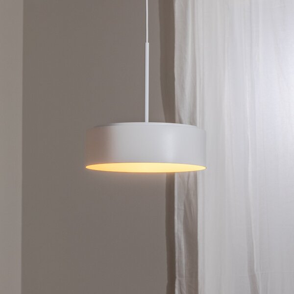BEGA LED κρεμαστό φωτιστικό Studio Line, Ø 36 cm, λευκό-χρυσό, DALI, ρυθμιζόμενος, Λευκό, Σαλόνι / τραπεζαρία, Αλουμίνιο