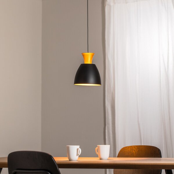 BEGA LED κρεμαστό φωτιστικό Studio Line 51229, μαύρο/ορείχαλκο, Ø 20 cm, ρυθμιζόμενος, Μαύρο, Σαλόνι / τραπεζαρία, Αλουμίνιο