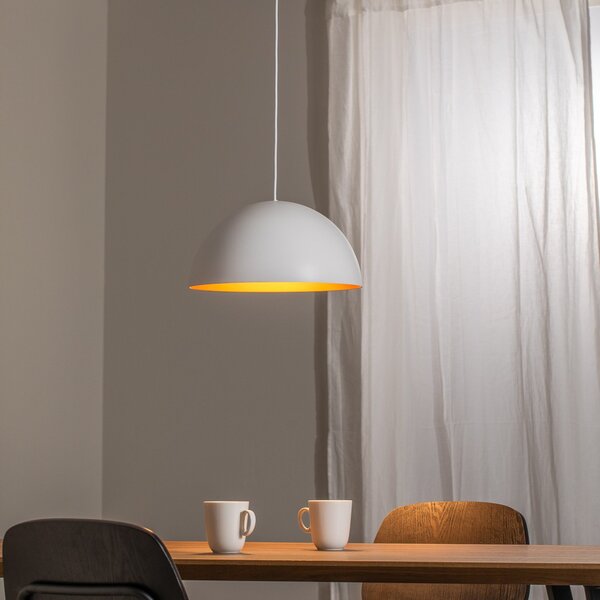 BEGA LED κρεμαστό φωτιστικό Studio Line 50996, λευκό/χαλκός, Ø 35 cm, ρυθμιζόμενος, Λευκό, Σαλόνι / τραπεζαρία, Αλουμίνιο