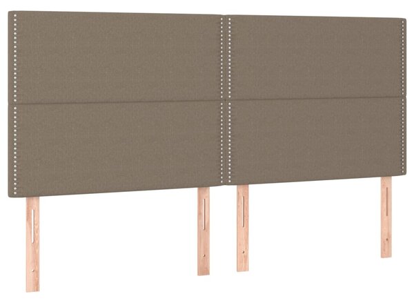 VidaXL Κρεβάτι Boxspring με Στρώμα Taupe 160x200 εκ. Υφασμάτινο