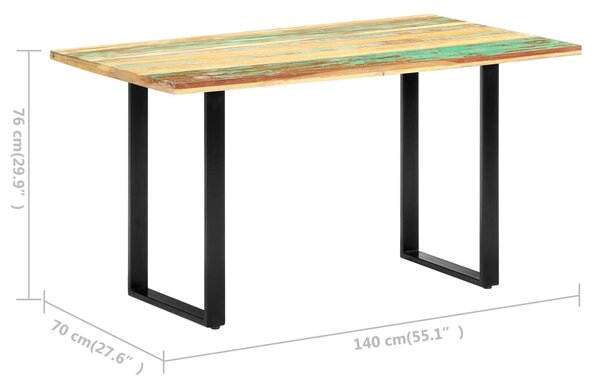 VidaXL Τραπεζαρία 140 x 70 x 76 εκ. από Μασίφ Ανακυκλωμένο Ξύλο