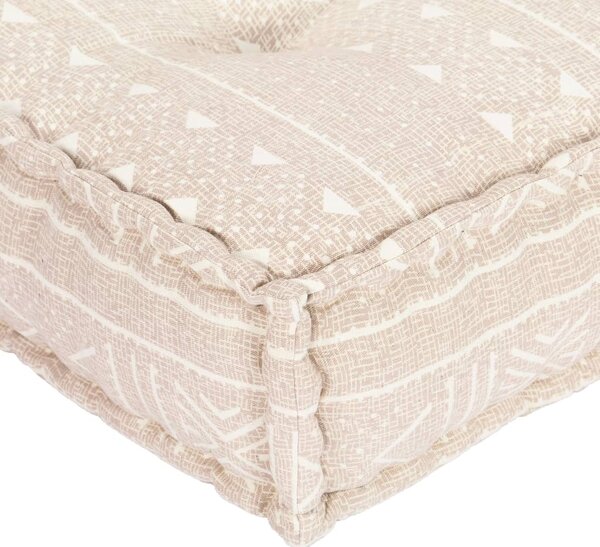 283794 vidaXL Pouffe 100x100x20 cm Beige Fabric