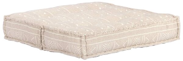 283794 vidaXL Pouffe 100x100x20 cm Beige Fabric