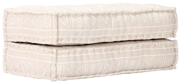 283794 vidaXL Pouffe 100x100x20 cm Beige Fabric