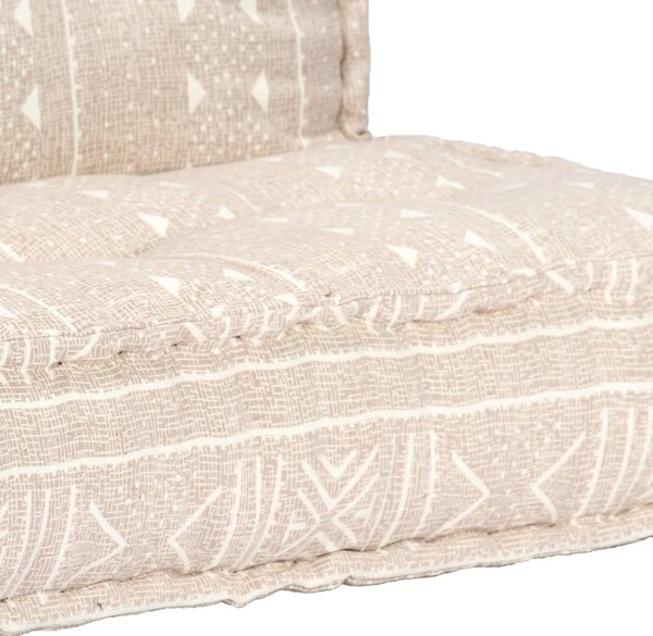 283794 vidaXL Pouffe 100x100x20 cm Beige Fabric