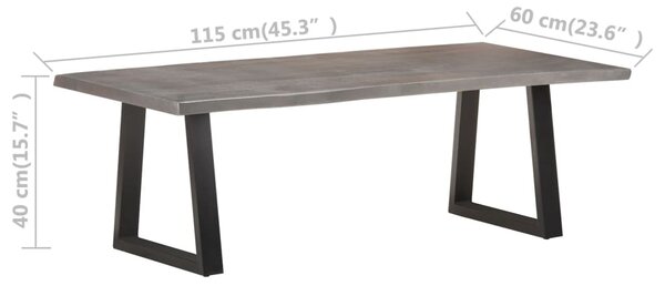 VidaXL Τραπεζάκι Σαλονιού Live Edge 115x60x40 εκ. Μασίφ Ξύλο Ακακίας