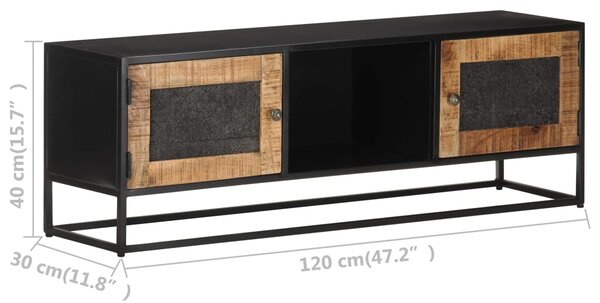 VidaXL Έπιπλο Τηλεόρασης 120 x 30 x 40 εκ. από Ακατέργαστο Ξύλο Μάνγκο