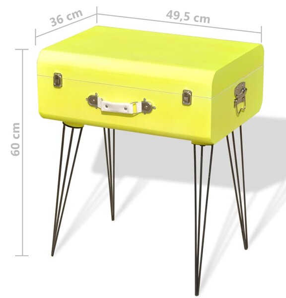 VidaXL Κομοδίνα 2 τεμ. Κίτρινα 49,5 x 36 x 60 εκ