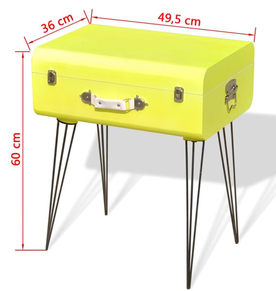 VidaXL Κομοδίνο Κίτρινο 49,5 x 36 x 60 εκ