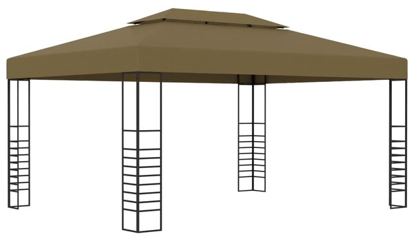 VidaXL Κιόσκι με Φωτάκια LED Taupe 3 x 4 μ