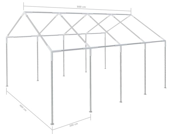 VidaXL Τέντα Εκδηλώσεων Λευκή 8 x 4 μ
