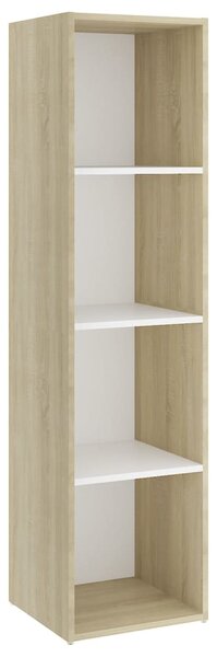 VidaXL Έπιπλο Τηλεόρασης Λευκό/Sonoma Δρυς 142,5x35x36,5εκ Μοριοσανίδα