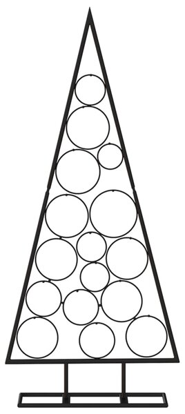 VidaXL Χριστουγεννιάτικο Δέντρο για Διακόσμηση Μαύρο 125 εκ. Μέταλλο