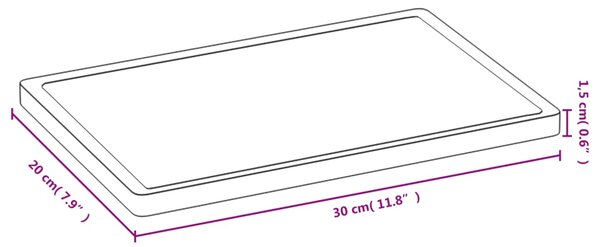 VidaXL Σανίδα Κοπής 30 x 20 x 1,5 εκ. από Μπαμπού