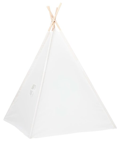 Σκηνή Teepee Παιδική Λευκή 120x120x150 εκ. Peach Skin με Σάκο - Λευκό