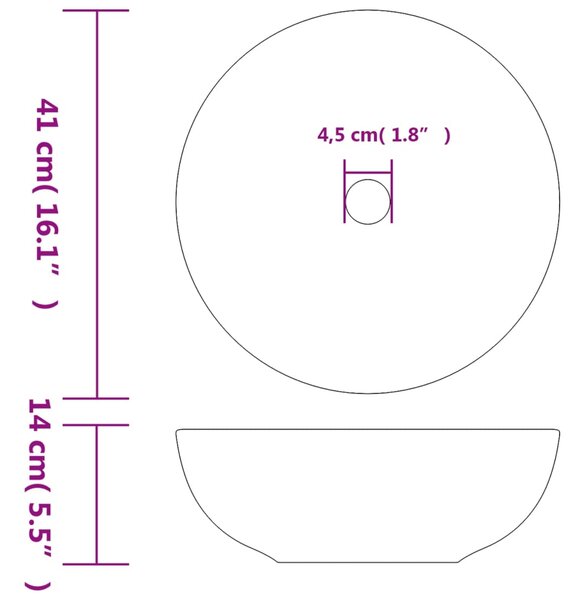 VidaXL Νιπτήρας Πολύχρωμος Φ41x14 εκ. Κεραμικός