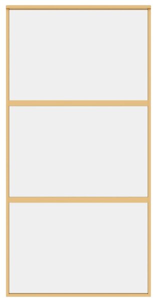 VidaXL Συρόμενη Πόρτα Χρυσή 102,5x205 εκ. από Γυαλί ESG και Αλουμίνιο