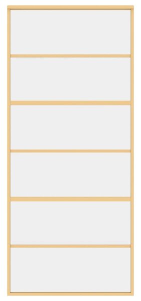 VidaXL Συρόμενη Πόρτα Χρυσή 90 x 205 εκ. από Γυαλί ESG και Αλουμίνιο