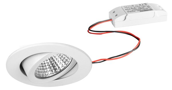 BRUMBERG LED χωνευτός προβολέας IP65 στρογγυλός διακοπτόμενος, Λευκό, Διάδρομος, Μέταλλο, σύγχρονο, Φωτιστικά εσοχής στρογγυλά