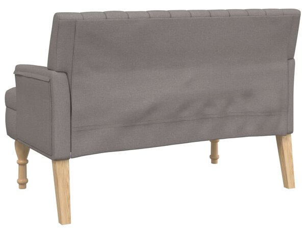 VidaXL Παγκάκι Taupe 113 x 64,5 x 75,5 εκ. Υφασμάτινο με Μαξιλάρια