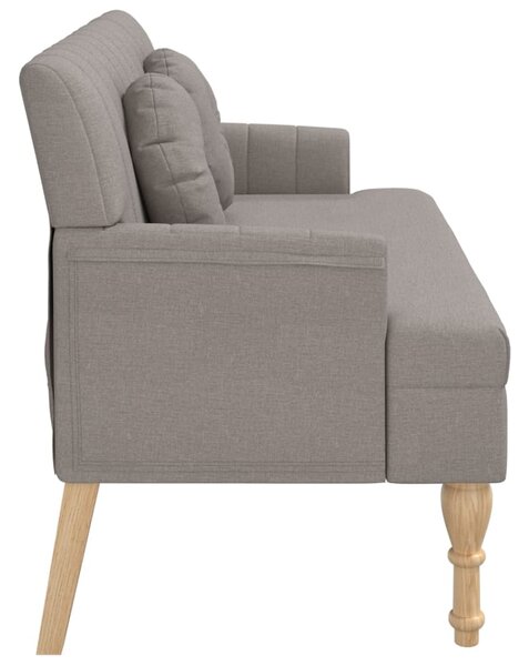 VidaXL Παγκάκι Taupe 113 x 64,5 x 75,5 εκ. Υφασμάτινο με Μαξιλάρια