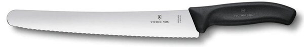Μαχαιρι τεμαχισμού - ζαχαροπλαστικης Victorinox Swiss Classic οδοντωτό και μήκος λεπίδας 26cm - Black