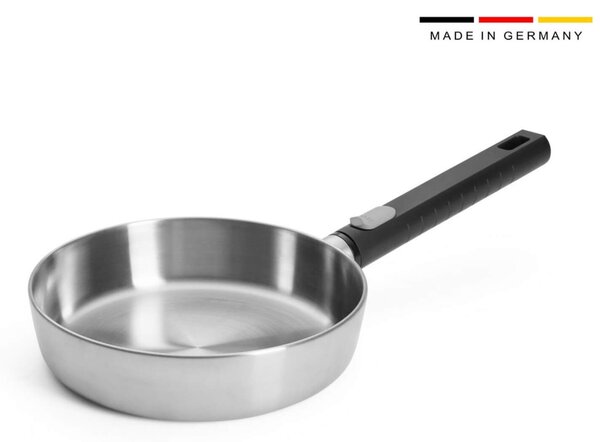 Τηγάνι Woll Logic Steel από ανοξείδωτο ατσάλι, με αποσπώμενη λαβή και διάμετρο 20cm
