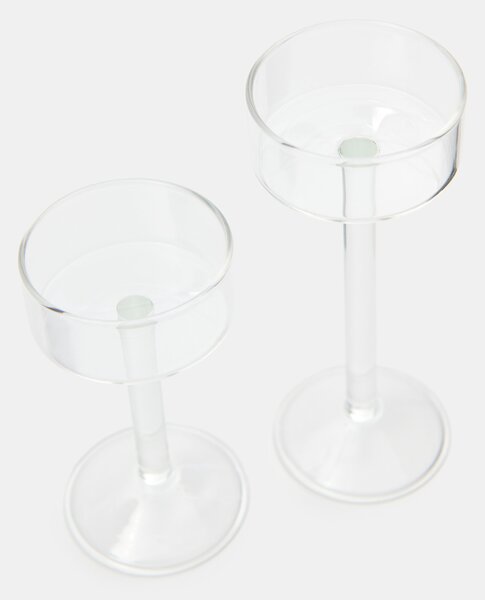 Sinsay - Σετ διάφανων κηροπηγίων 2 pack - clear