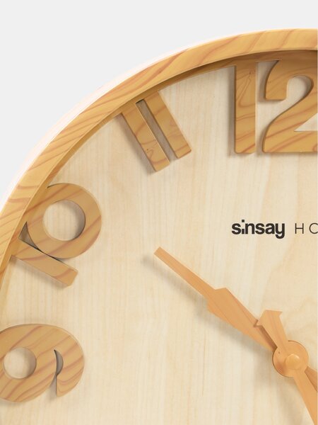 Sinsay - Επιτοίχιο ρολόι - καφέ