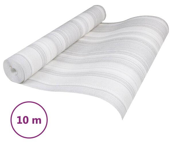 VidaXL Ταπετσαρία 3D Ριγέ Γκρι 10x0,53 μ. Non-woven