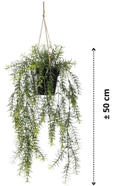 Emerald Θάμνος Σπαράγγι Κρεμαστό Τεχνητό 50 εκ. σε Γλάστρα