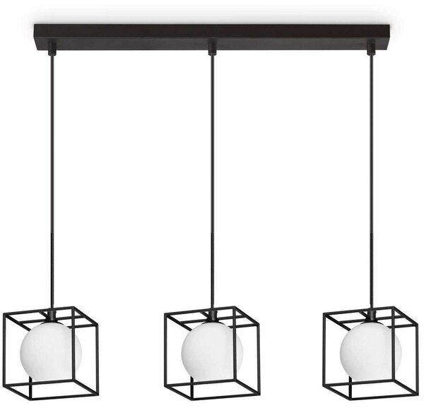 Φωτιστικό Οροφής - Ράγα Lingotto Single 327846 75x12x37/112cm 3xG9 28W Black Ideal Lux