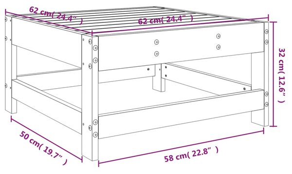 VidaXL Υποπόδιο Κήπου από Μασίφ Ξύλο Ψευδοτσούγκας