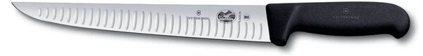 Μαχαίρι Κρέατος Victorinox Fibrox με στενή λεπίδα, αυλακώσεις και μήκος 25cm - Black