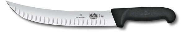 Μαχαίρι Σφαγής Victorinox Fibrox με καμπύλη λεπίδα, αυλακώσεις και μήκος 25cm - Black