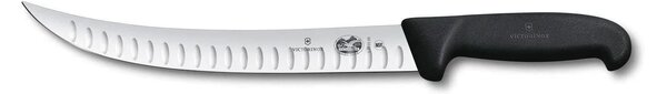 Μαχαίρι Σφαγής Victorinox Fibrox με καμπύλη, στενή λεπίδα, αυλακώσεις και μήκος 25cm - Black