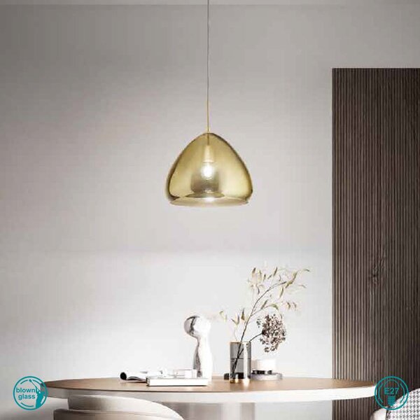 Φωτιστικό Κρεμαστό La Mia Luce Glow 3667-40-118 Χρυσό Ματ